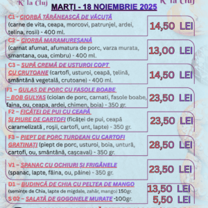 MARȚI - 18 NOIEMBRIE 2025
