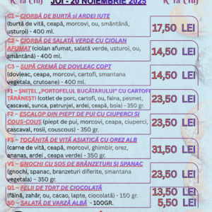 JOI - 20 NOIEMBRIE 2025