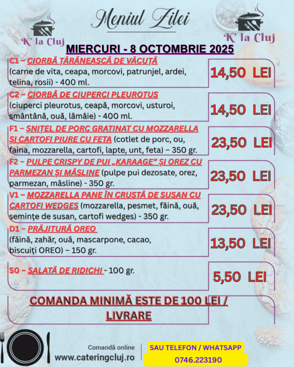 MIERCURI - 8 OCTOMBRIE 2025
