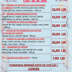 LUNI – 8 SEPTEMBRIE 2025