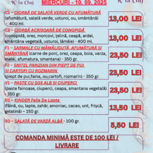 MIERCURI - 10 SEPTEMBRIE 2025