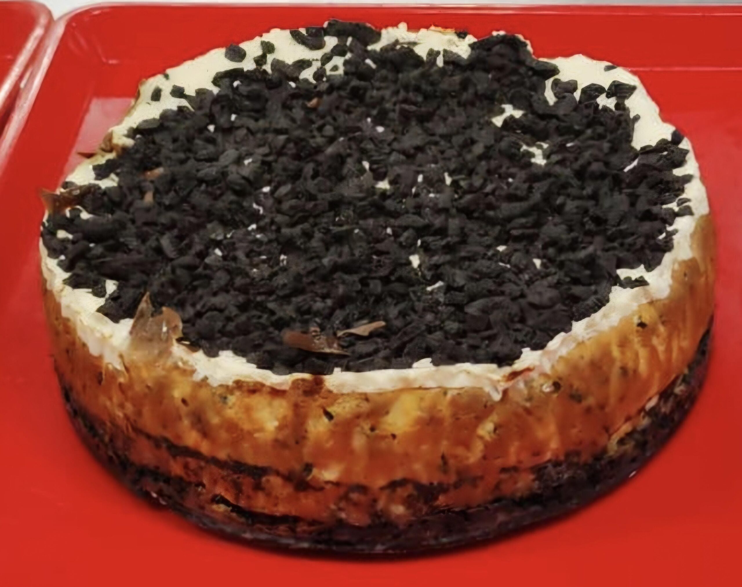 D1 - CHEESECAKE OREO (biscuiti OREO, zahar, unt, crema branza, frisca, lapte, gelatina) - 150 gr.